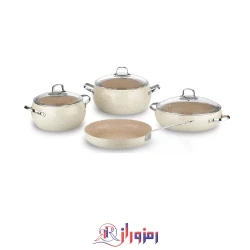 سرویس قابلمه 7 پارچه گرانیتی کرکماز A2656 (اصلی) مدل موندیا